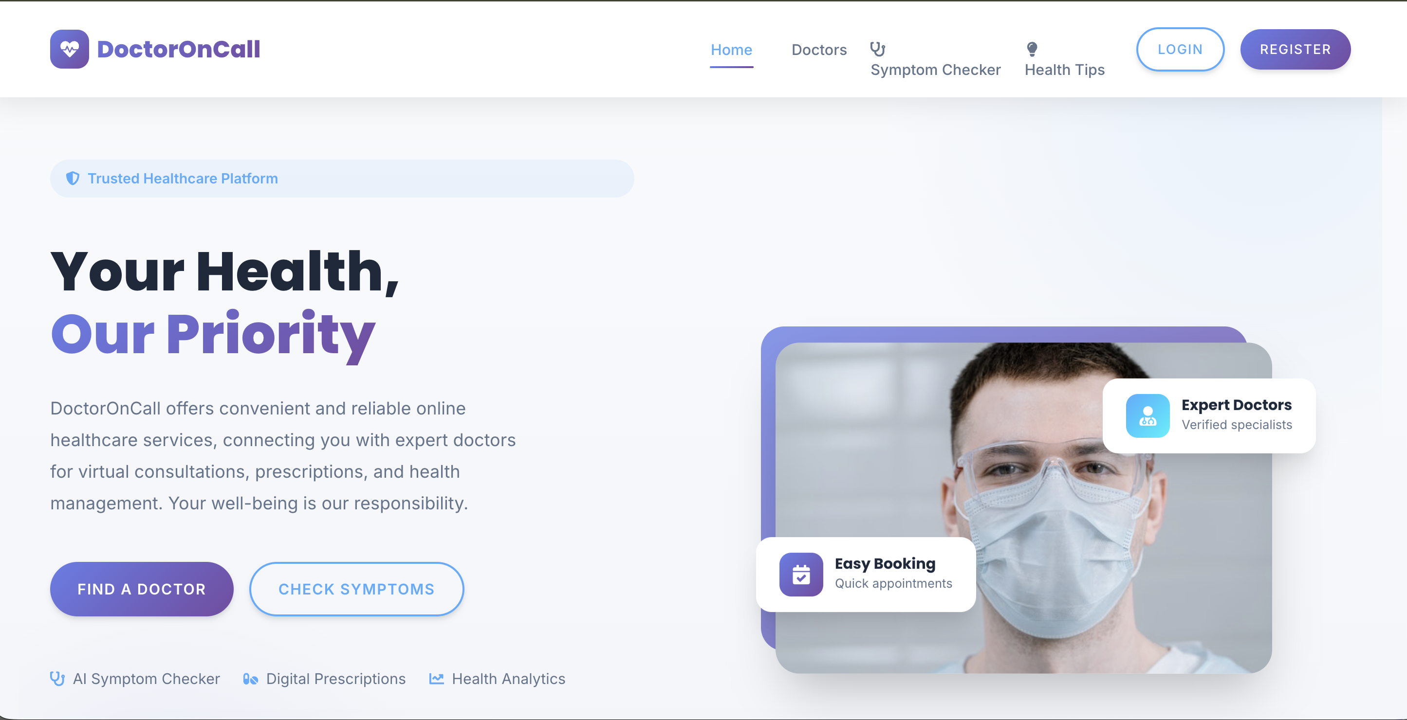 Doctor-on-Call: Telehealth Platform